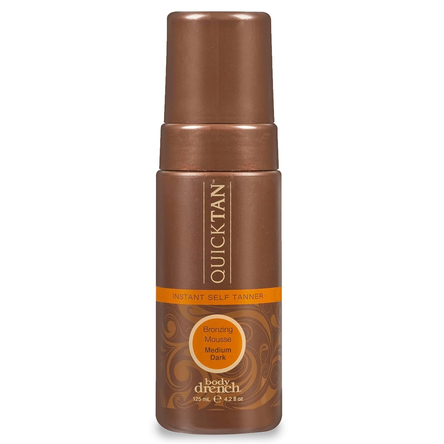 Body Drench QuickTan Self Tanner Mousse - Medium Dark Sunless Tanning Foam for Natural Glow, 4.2 oz