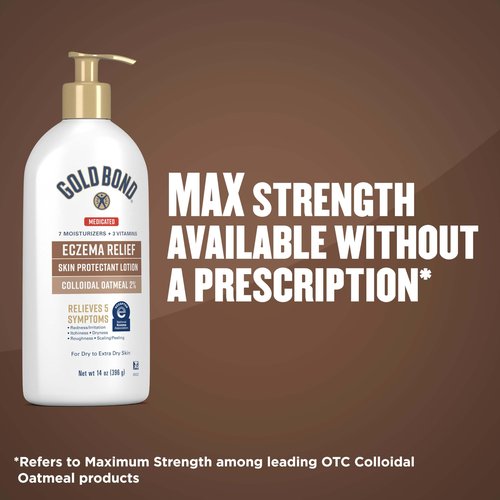 Gold Bond Medicated Eczema Relief Skin Protectant Lotion, 14 oz Lotion With 2% Colloidal Oatmeal