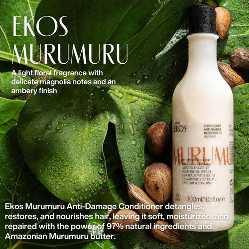 Natura Ekos Murumuru Restoring Conditioner - Anti-Damage Hair Detangler & Moisturizer - 10.1 fl oz (300ml)