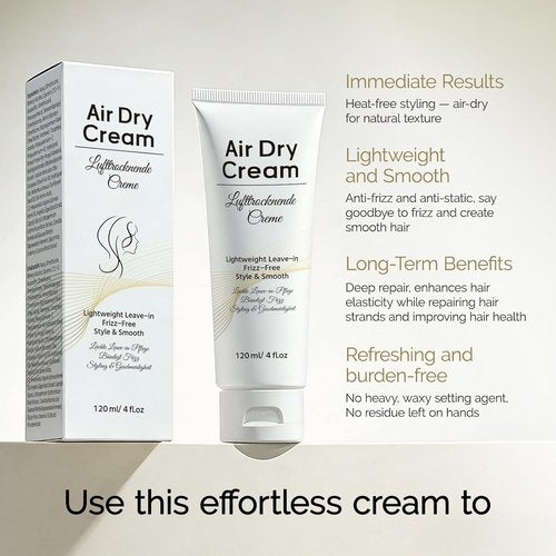 Air Dry Cream - No-Heat Styling Cream for Frizz Control & Enhanced Texture | 4 oz