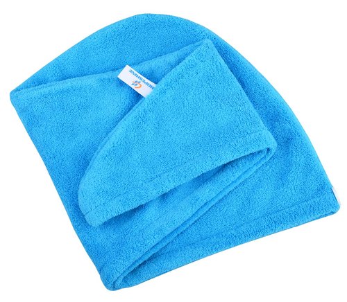 HOPESHINE Hair Towel - Soft Shower Turban Wrap for Quick Drying | 3-Pack in Blue, Purple & Rose Red