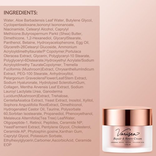 Regine Switzerland Anti-Aging Face Moisturizer - Retinol, Ceramides & Peptides for Enhanced Elasticity | Fragrance-Free, 1.7 oz