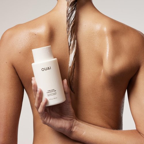 OUAI Fine Hair Conditioner - Volumizing Formula with Keratin, Biotin & Chia Seed Oil | Travel Size (3 Oz) - Paraben & Sulfate Free