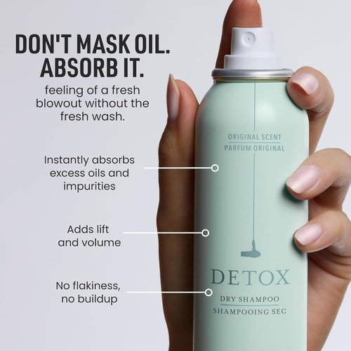 Drybar Detox Dry Shampoo Spray - Absorbs Oil & Adds Volume | Clean & Refresh Hair for All Types