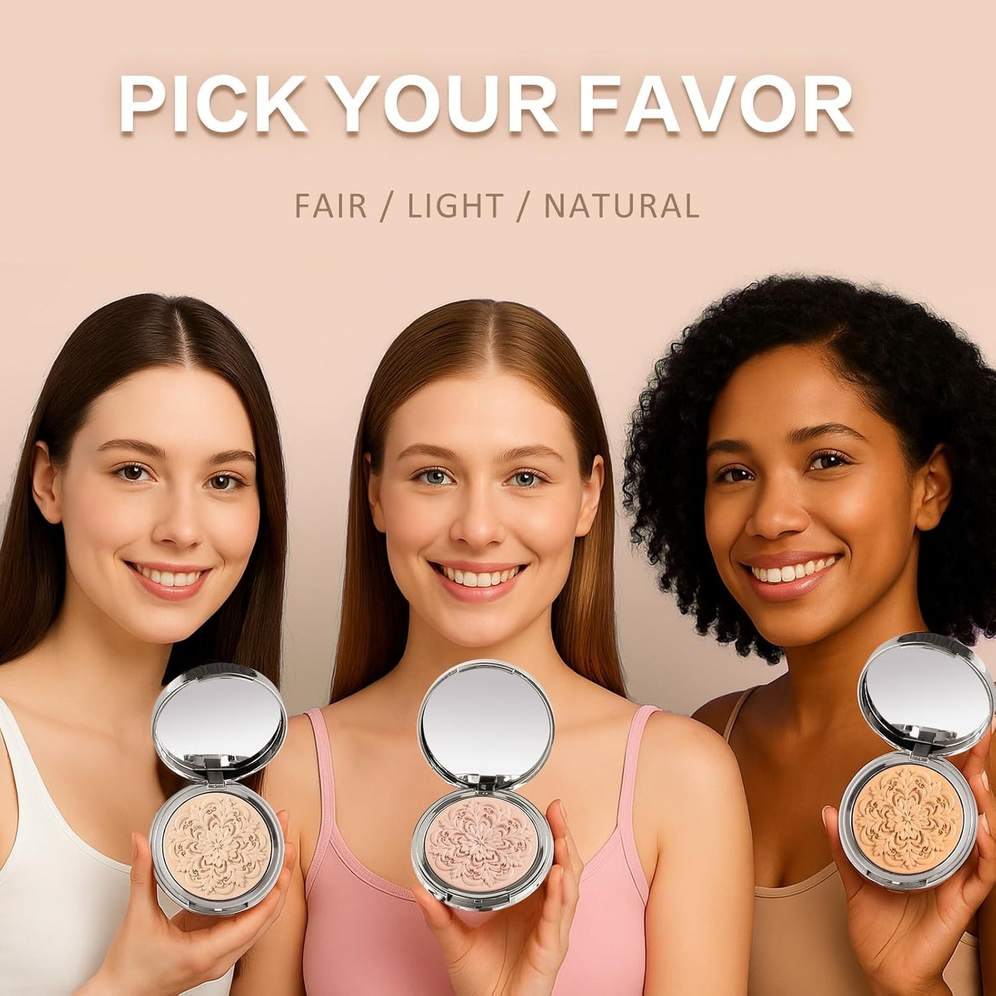 UCANBE Pressed Setting Powder - 2-in-1 Foundation & Oil Control, Hydrating | Long-Lasting Matte Finish (Fair)