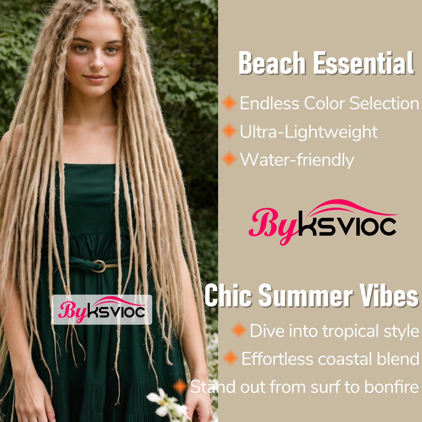 30 Inch Dreadlocks Extensions Blonde Dreads Locs Crochet Hair for Women 20 Strands Handmade Soft locs crochet hair braids Synthetic thin 0.6cm Hippie Double Ended Dreadlocks(30,#613)