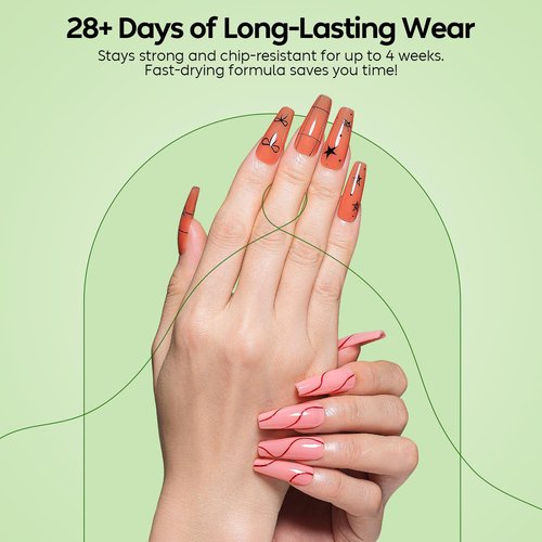 Luxbon 12 pcs Gel Nail Polish Set - Spring Color Set Long Lasting Gel Polish, uv led Soak Off Nail Art Designs Manicure Kit 003