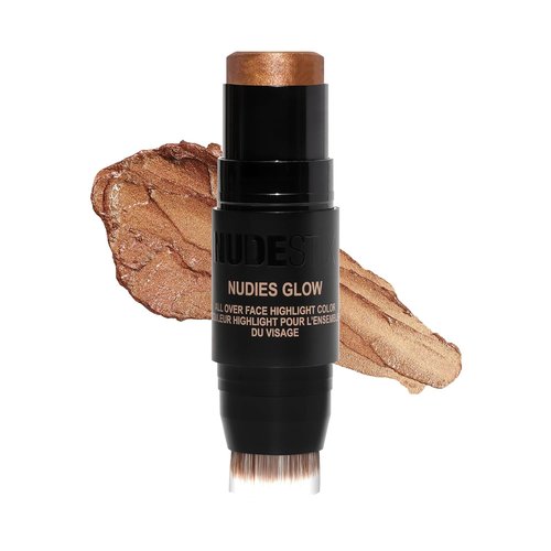 Nudestix Nudies Glow Highlighter Stick - Multi-Use Cream Highlighter for Cheeks, Eyes & Body | Dewy Radiance, Vegan & Travel-Friendly