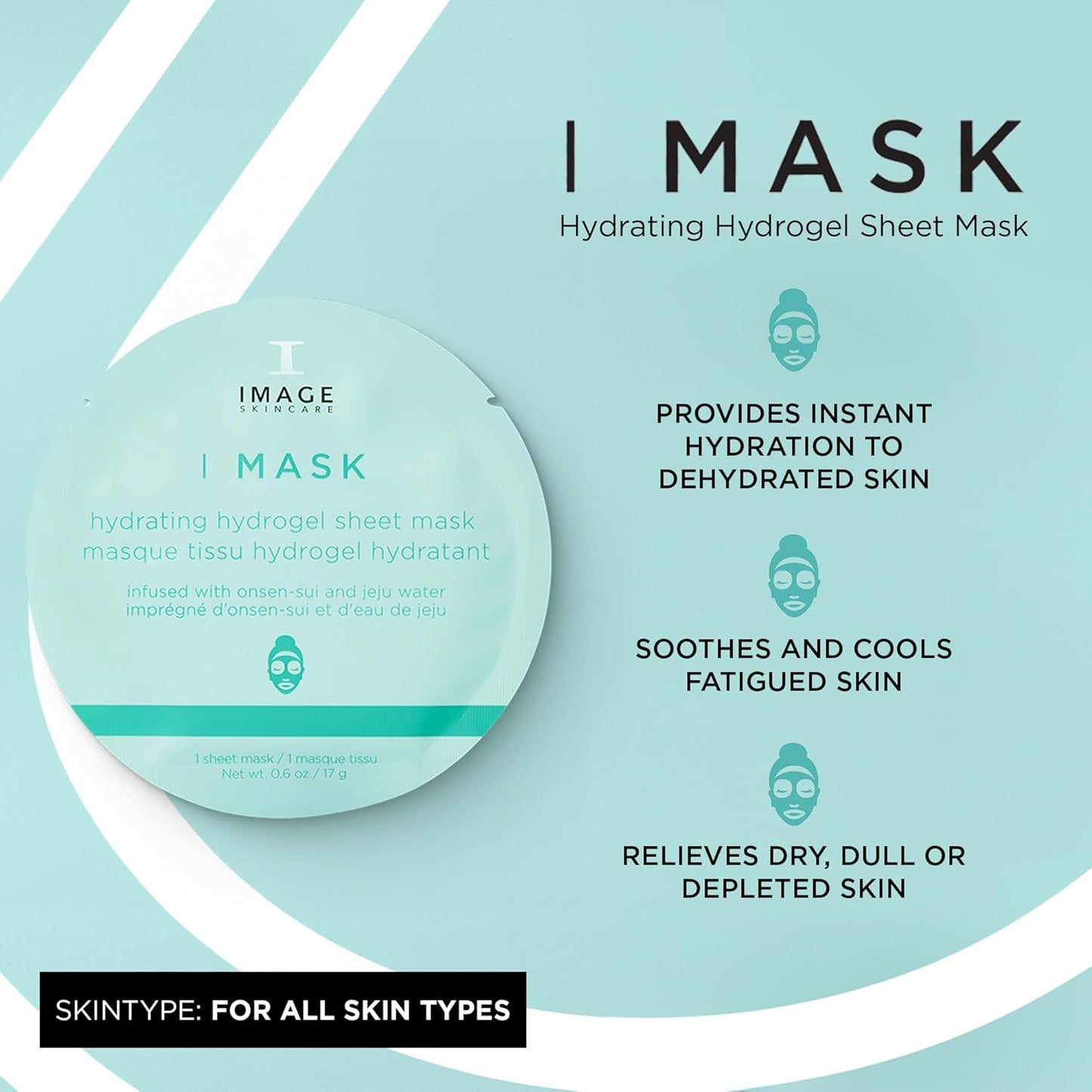 IMAGE Skincare I MASK Hydrating Hydrogel Sheet Mask - Hyaluronic Acid for Refreshing, Soothing Hydration