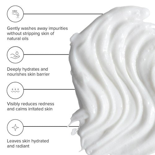 DRMTLGY gOAT Cleanser - Lightweight, Moisturizing Face Wash For Sensitive Skin, Oat + Hyaluronic Acid + Aloe Extract, Hydrating Gentle Facial Cleansing Milk For All SkinTypes, Fragrance Free, 5.75 oz