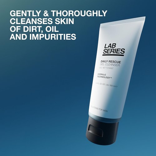 Lab Series Daily Rescue Gel Cleanser - Nourishing Face Wash for Men - Hydrates Skin, 3.4 Fl Oz