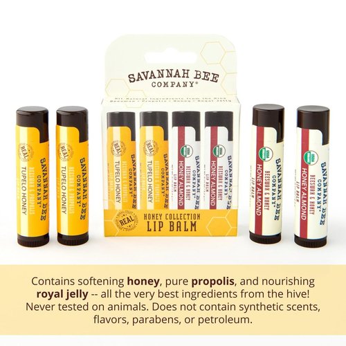 Savannah Bee Collection Lip Balm - Nourishing Formula for All-Day Comfort & Hydration