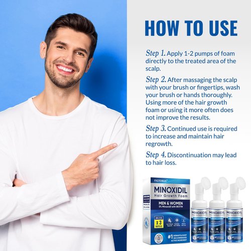 5% Minoxidil Foam, Minoxidil for Men Foam, Minoxidil for Women Hair Growth, Minoxidil for Men and Women. (6 Ounce)