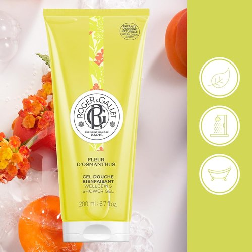Roger & Gallet Body Wash & Shower Gel for Women - Fleur D'Osmanthus, 6.6 Oz | Luxurious Hydration