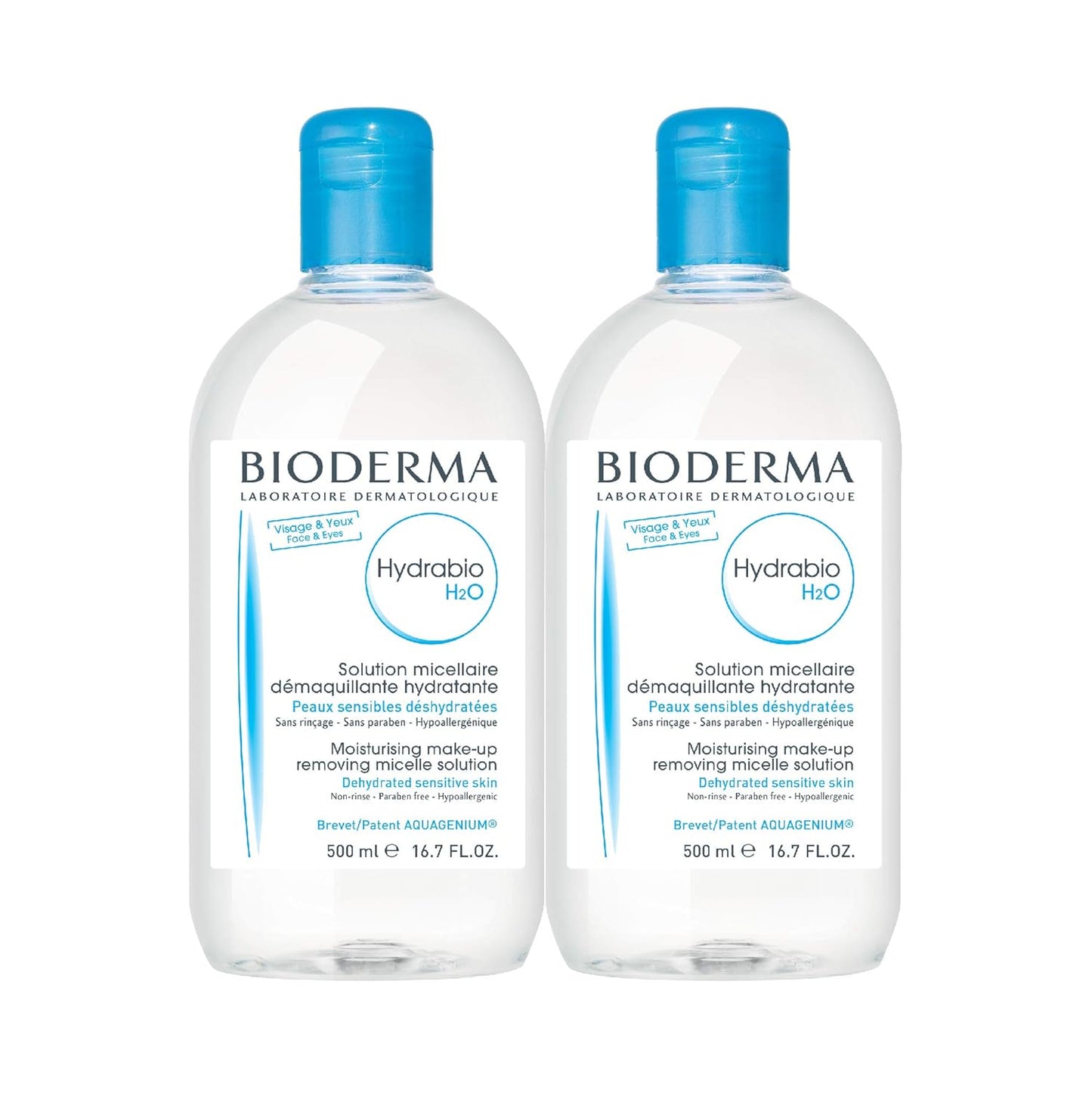 Bioderma Hydrabio Micellar Water - Hydrating Cleansing for Dehydrated Sensitive Skin | 33.4 Fl Oz