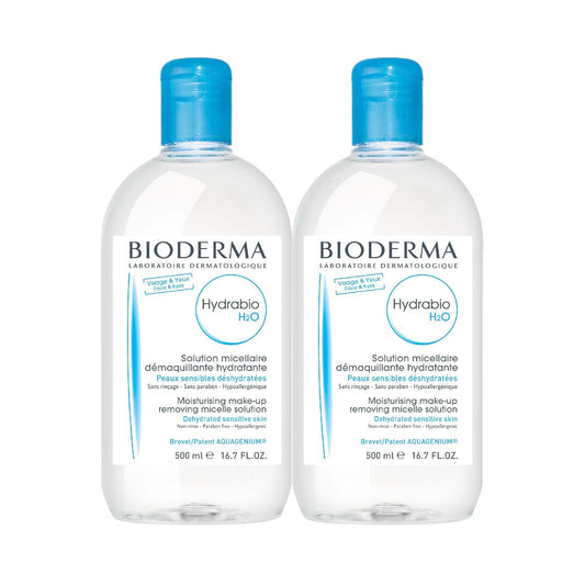 Bioderma Hydrabio Micellar Water - Hydrating Cleansing for Dehydrated Sensitive Skin | 33.4 Fl Oz