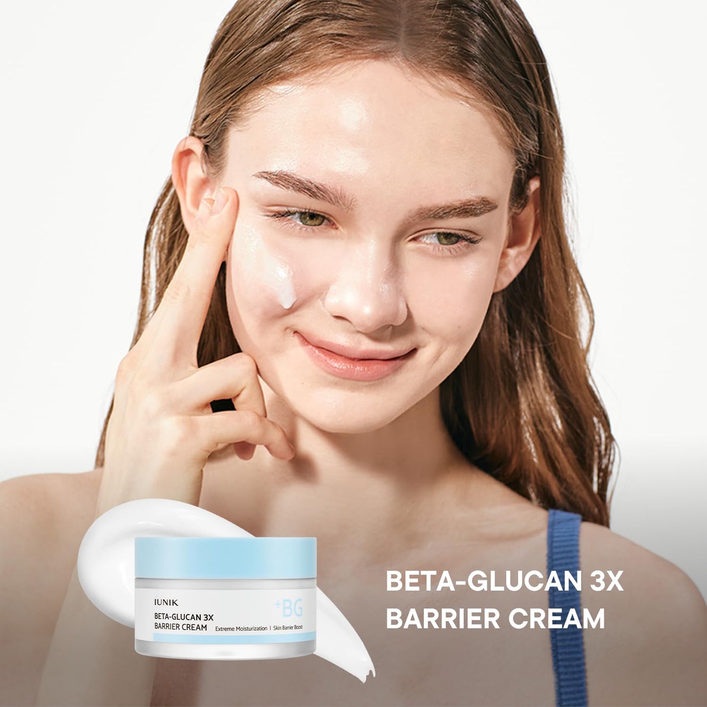 IUNIK Beta-Glucan Moisture Cream - Deep Hydration & Barrier Strengthening for Sensitive Skin | 3x Formula