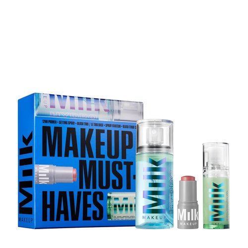 Milk Makeup Mini Must-Haves Set | 12HR Hydrating Face Primer & Setting Spray + Cream Blush & Lip Color in Werk