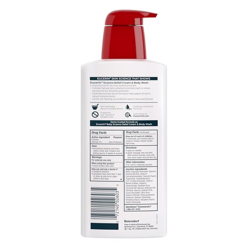 Eucerin Eczema Relief Body Wash - Soothing Cream with Colloidal Oatmeal & Licorice Root Extract | 13.5 Fl Oz