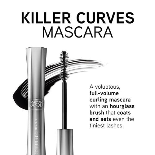 Physicians Formula Killer Curves Mascara - Black Full-Volume Lash-Lifting | Dermatologist Approved & Vegan