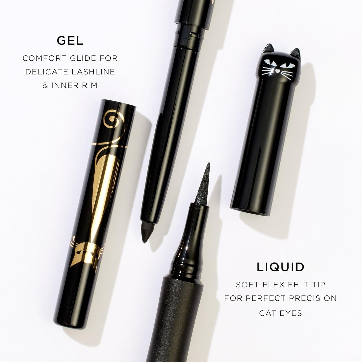 Tarte Sex Kitten Liquid Liner - Waterproof Eyeliner Pen with Castor Oil for Bold, Nourished Lashes | Full Size, Black