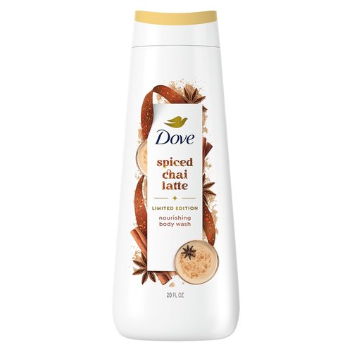 Dove Spiced Chai Latte Body Wash - Deep Nourishment Holiday Treat | Limited Edition, 20 fl oz