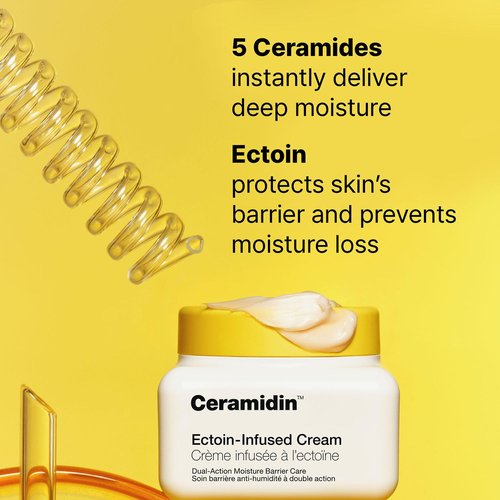Dr.Jart+ Ceramidin Ectoin-Infused Face Cream - Hydrating Moisturizer for Dry Skin | 1.69 Fl Oz