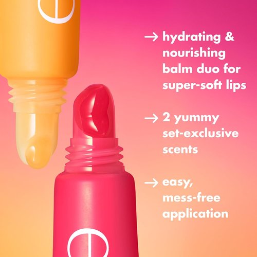 e.l.f. Squeeze Me More Lip Balm Duo - Moisturizing Tinted Balm with Hyaluronic Acid | Vegan, Mango & Watermelon