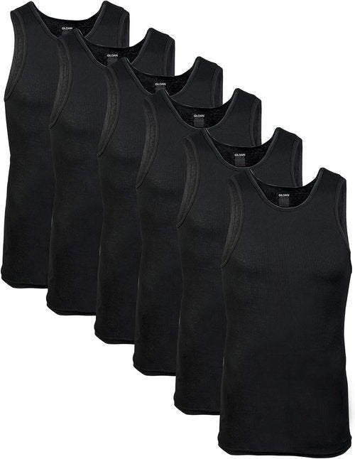 Gildan Men's A-Shirts | Comfortable Multipack Tanks for Everyday Wear - Classic Fit