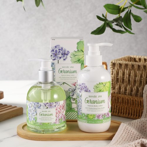 ROMIIE ZOI Daily Hand & Body Lotion - Moisturizing Shea Butter & Geranium - 236 ML / 8 FL OZ