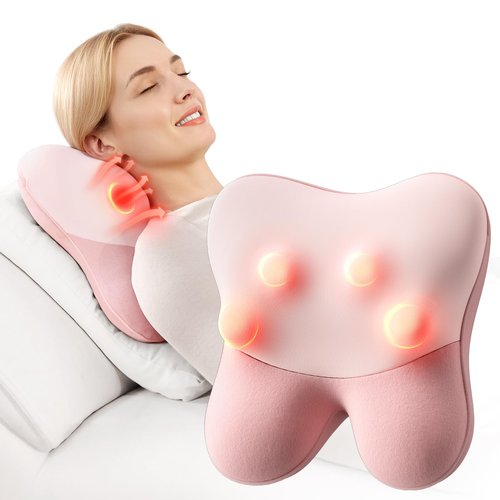 BOB AND BRAD Back Massager with Heat, EZBack Corded Neck Massager Back Massager for Pain Relief Deep Tissue, Shiatsu Back Shoulder and Neck Massager, Massage Pillow for Full Body, Gifts for Women Men