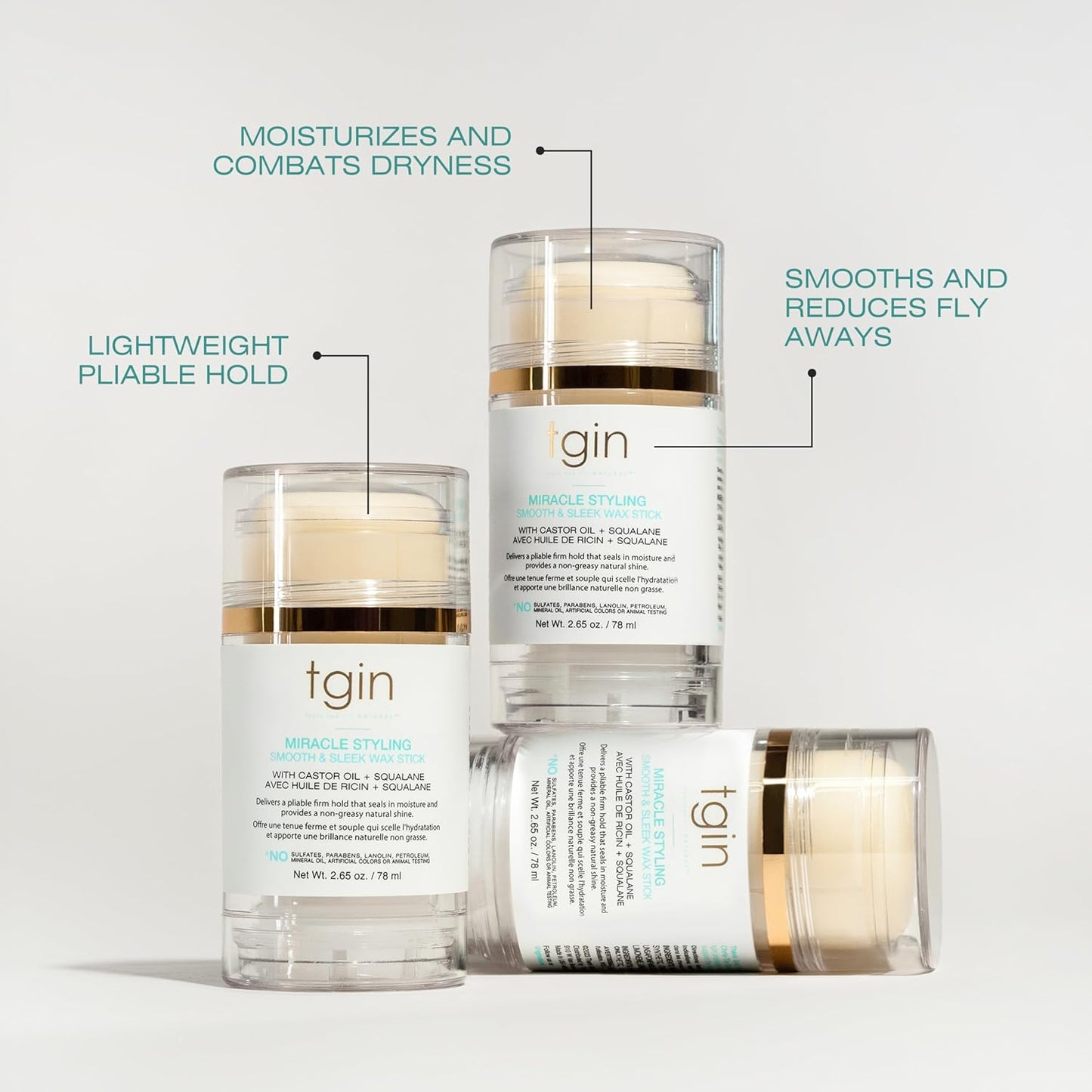 Thank God It's Natural Smooth & Sleek Wax Stick - Miracle Styling for Effortless Slick Back Hair