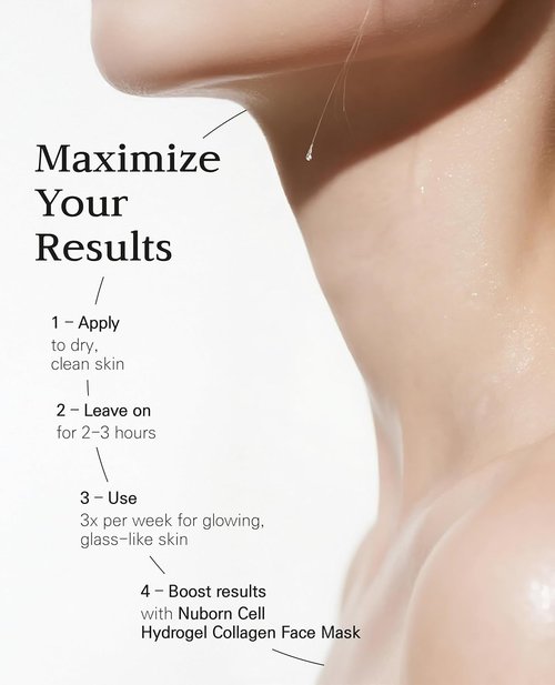 Nuborn Cell Hydrogel Collagen Neck Mask - Anti-Aging Korean Hydrogel with Hyaluronic Acid (5-Pack)