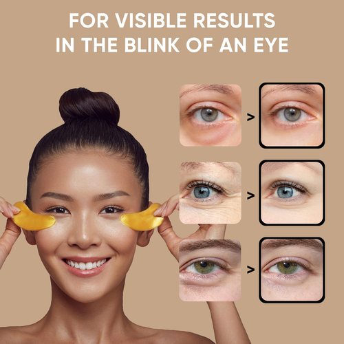 Celor Under Eye Patches - 20 Pairs for Puffy Eyes & Dark Circles | Collagen & Amino Acid Formula