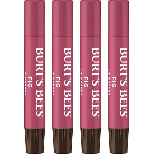 Burt's Bees Shimmer Lip Tint Set - Moisturizing Tinted Lip Balm Sticks for All-Day Hydration | Fig (4-Pack)