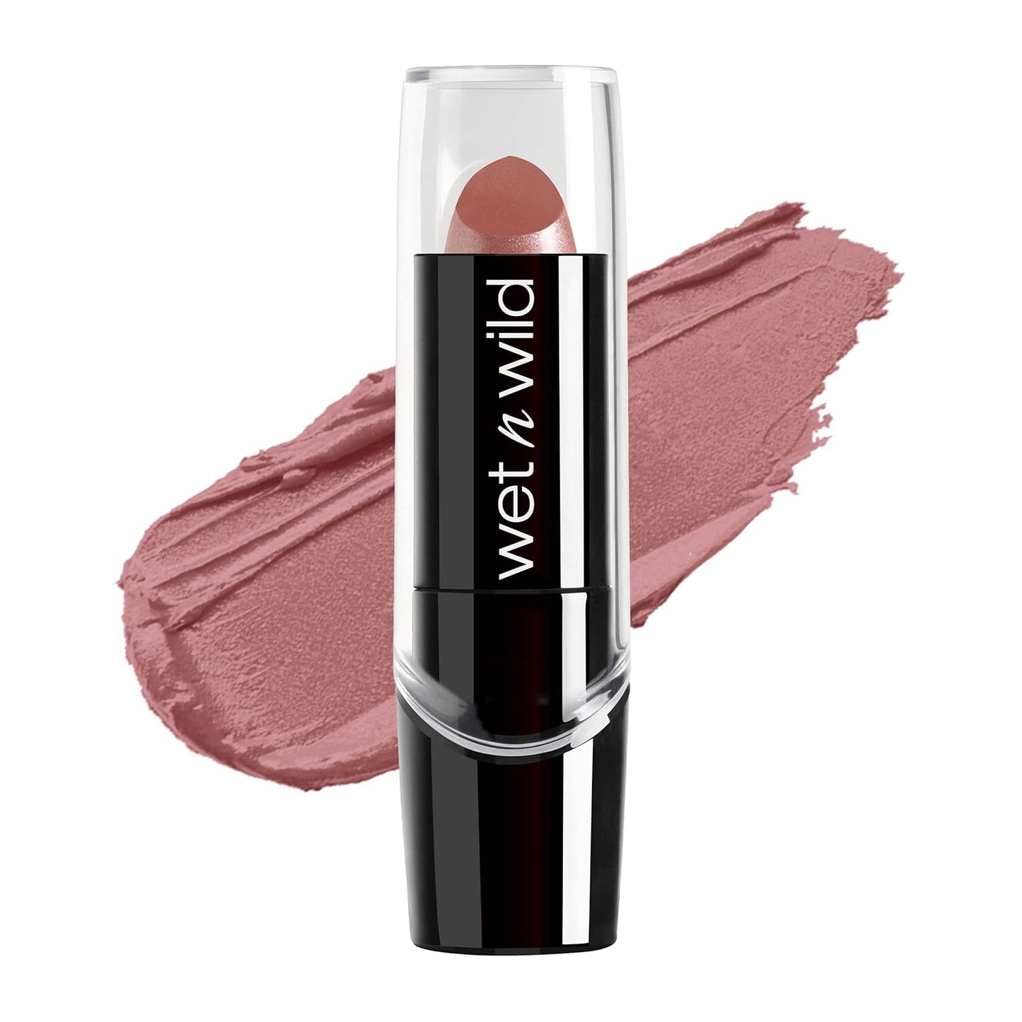 Wet n Wild Silk Finish Lipstick - Hydrating, Buildable Lip Color with Vitamins A & E | Dark Pink Frost