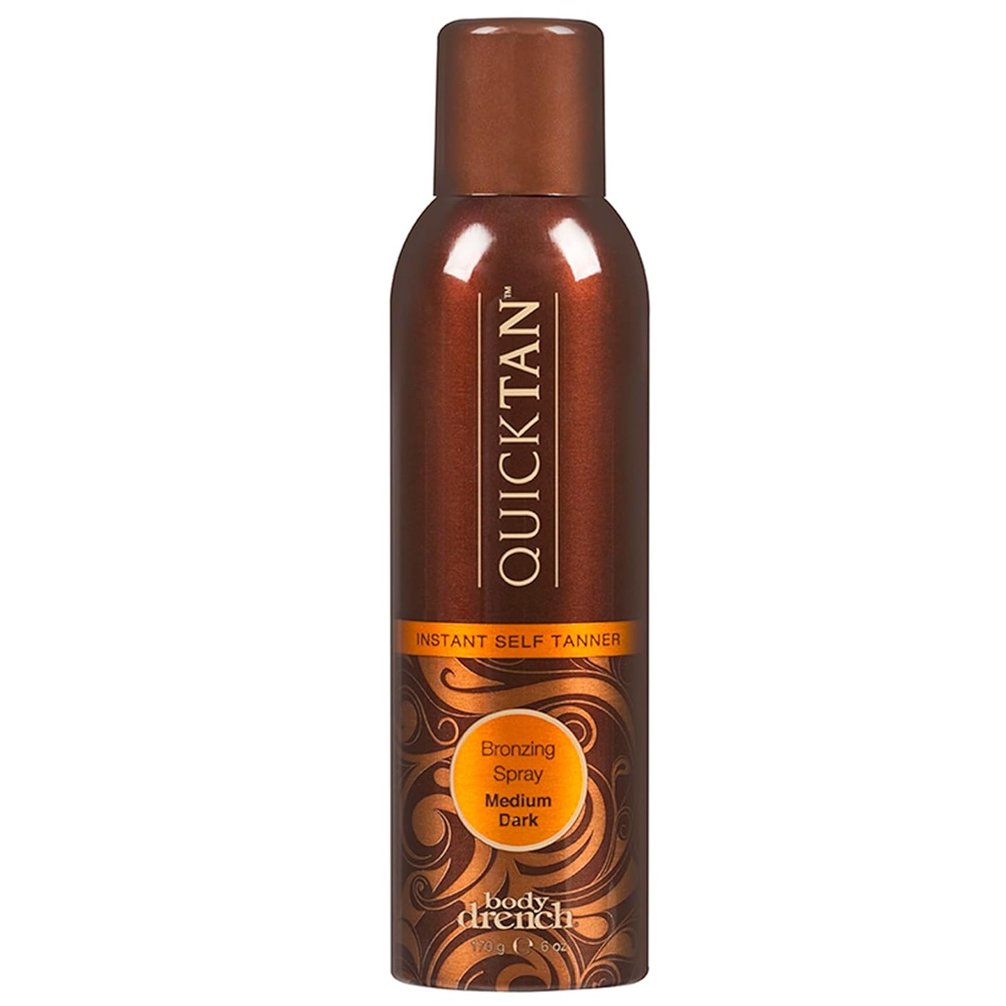 Body Drench QuickTan Instant Self Tanner - Streak-Free Bronzing Spray for Medium/Dark Tan, 6 oz