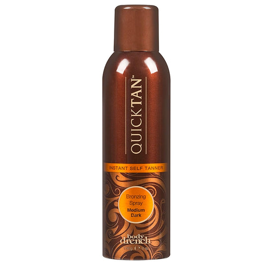 Body Drench QuickTan Instant Self Tanner - Streak-Free Bronzing Spray for Medium/Dark Tan, 6 oz