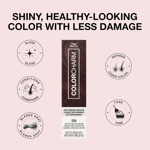 COLORCHARM Demi Permanent Hair Color - Glossy Finish & Toning - 2 Fl Oz