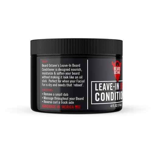 Beard Octane Leave-In Beard Conditioner - Unscented Formula with Argan Oil & Aloe Vera - 4 oz