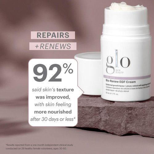 Glo Skin Beauty Bio-Renew EGF Cream - 1.7 oz Anti-Aging Face Moisturizer for Youthful Skin