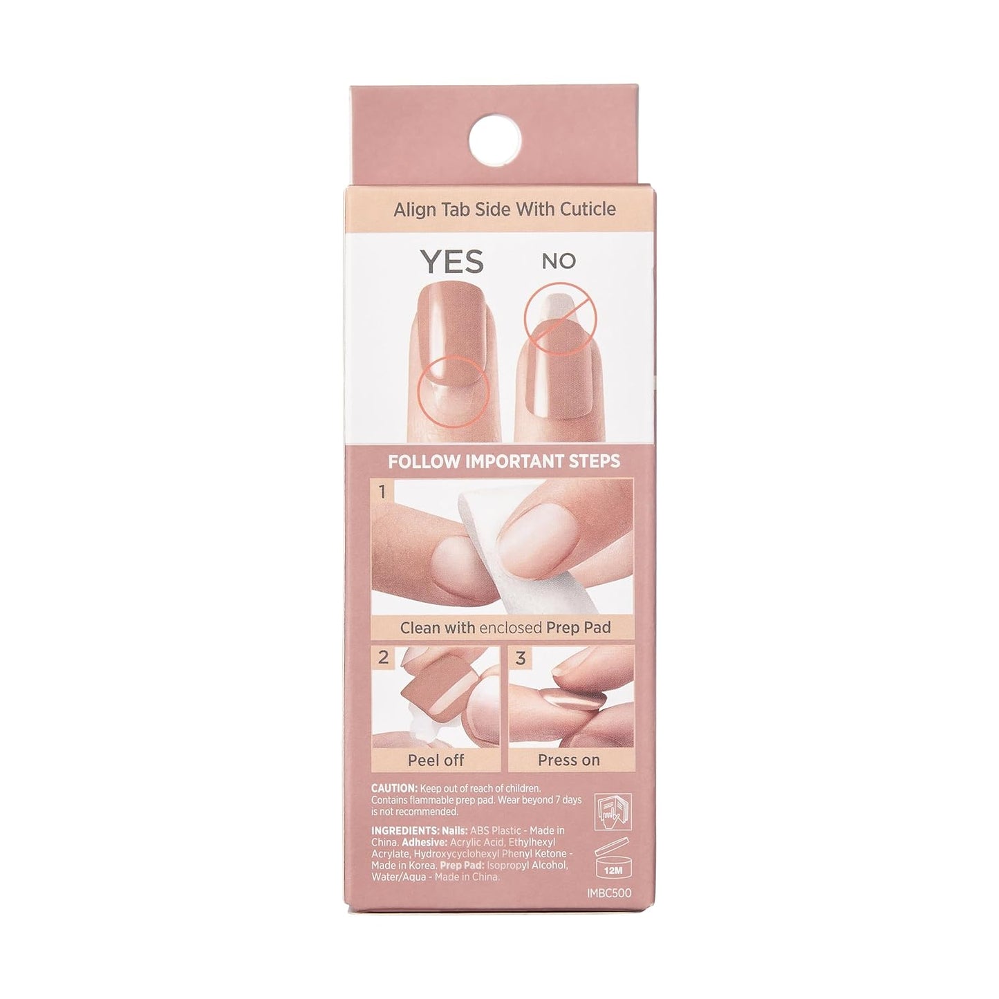 KISS imPRESS No Glue Mani Press On Nails - Simple Pleasure Nude Short Squoval Shape | 30 Nails & Accessories