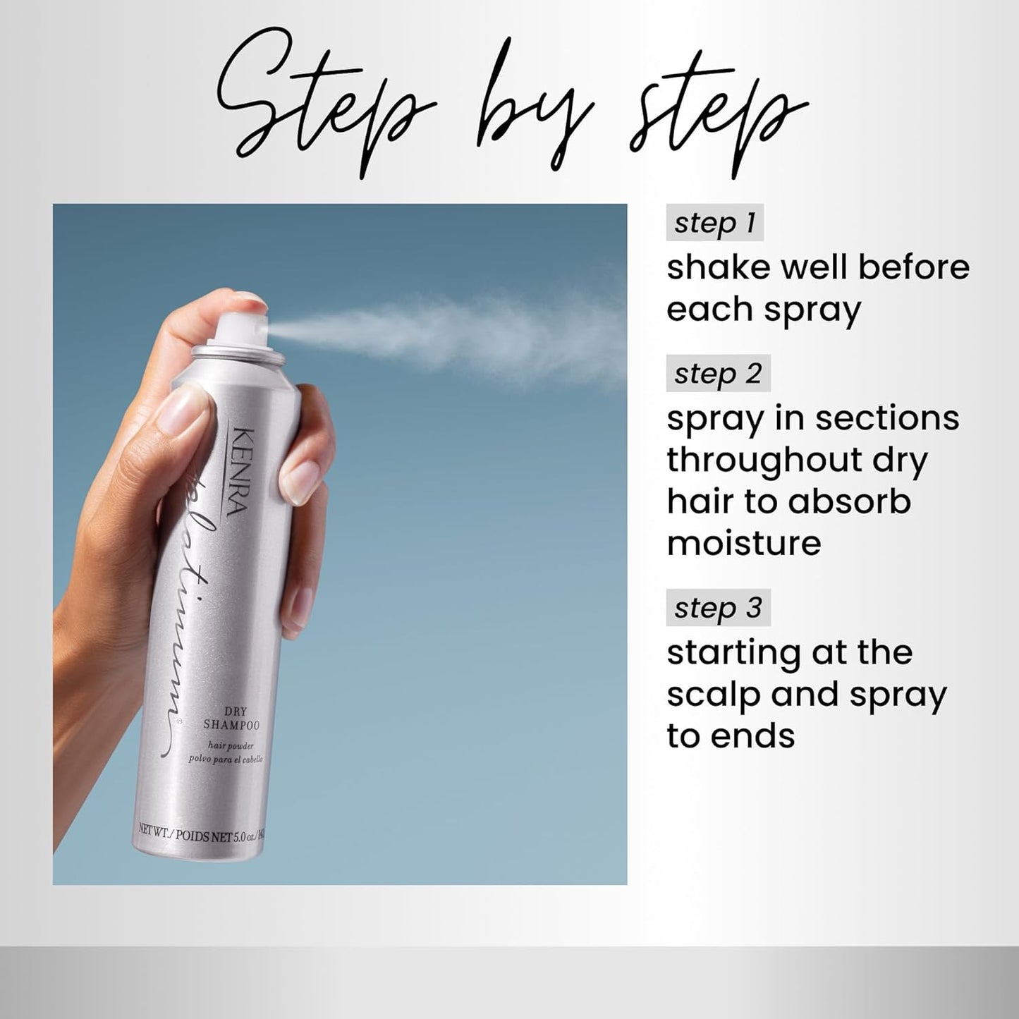 Kenra Platinum Dry Shampoo - Oil Absorbing Spray Instantly Revives Hair | Saves Time & Extends Blowouts