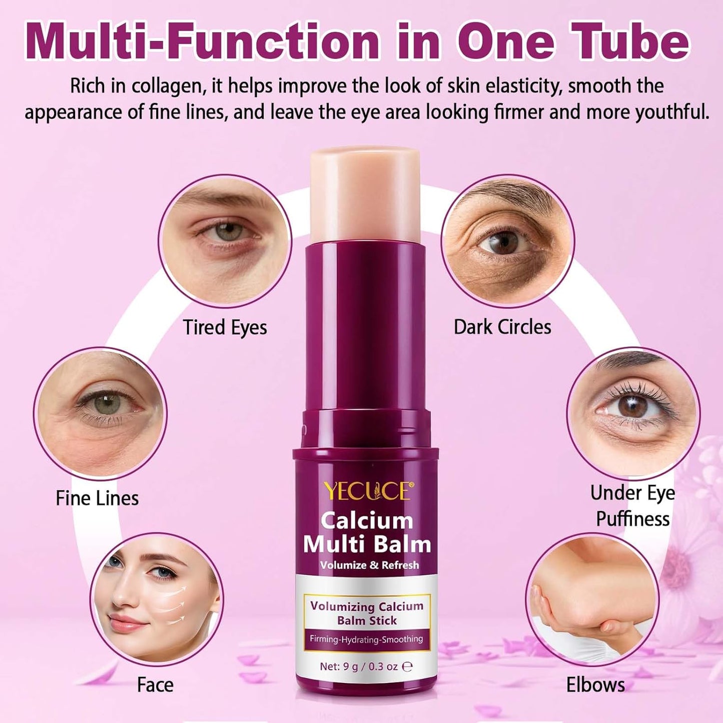 Skiennix Calcium Multi Balm - Anti-Aging Moisturizing Stick for Eyes, Neck & Face | 9g (2PCS)