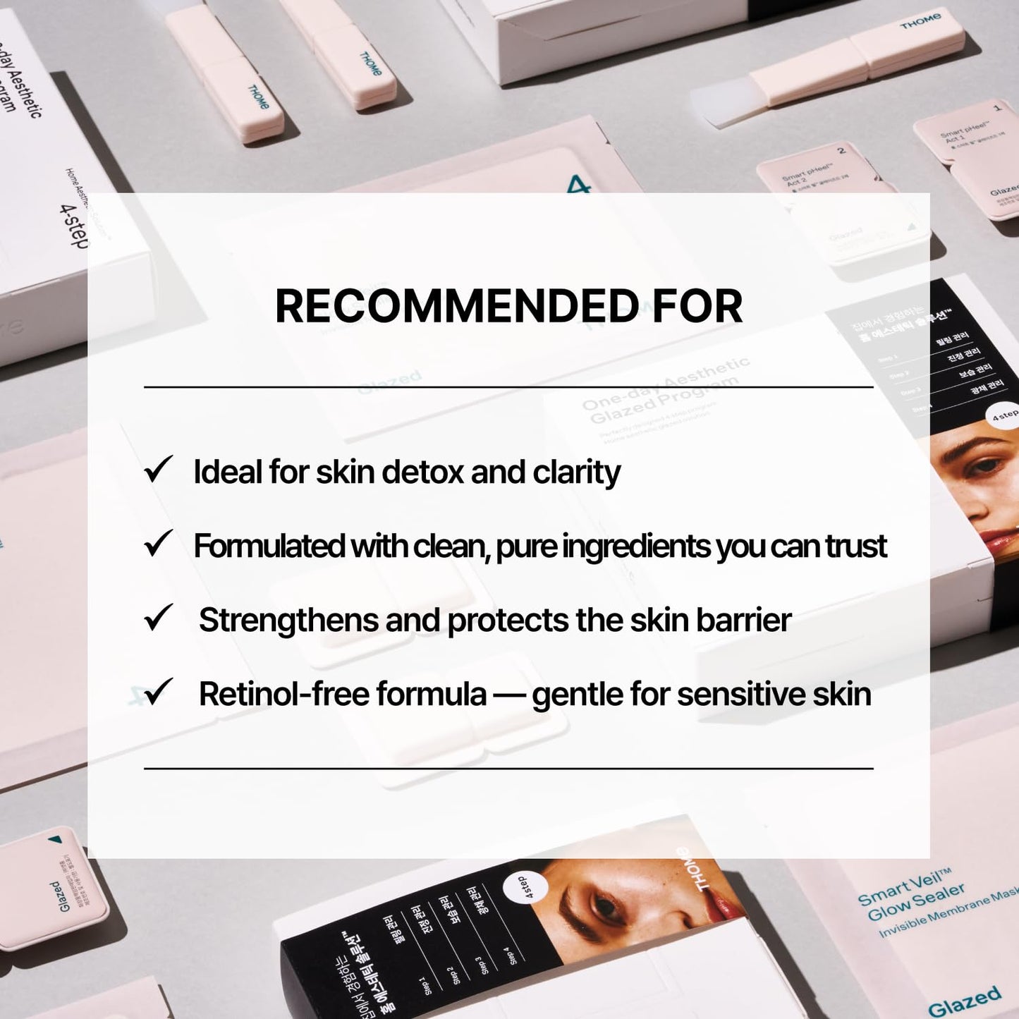 THOME G-Peel Program One Day Kit - Korean 4-Step Radiant Skincare Facial for Sensitive Skin | Brightens & Strengthens Barrier (1 Set)