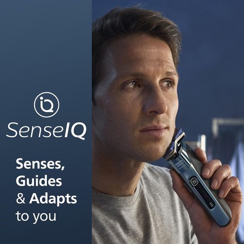 Philips Norelco Shaver Series 7000 - Wet & Dry Electric Shaver with SenseIQ Tech & Travel Case | Model S7889/91