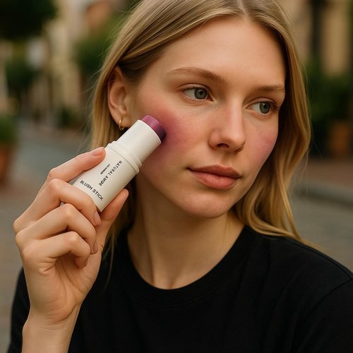 Natural Amor Blush Stick - Multi-Use Makeup for Eyes, Cheeks & Lips | Coral Peony, 0.28oz
