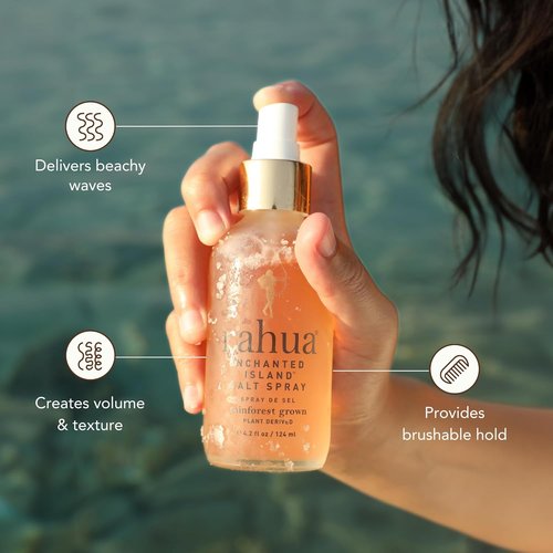 Rahua Enchanted Island Salt Spray - Black, 4.2 Fl Oz | Beachy Waves & Texture Boost