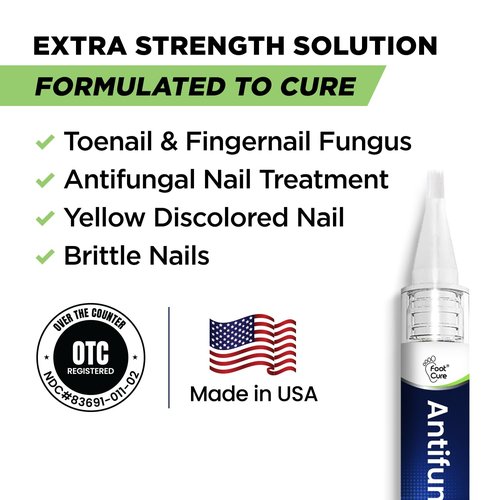 Footcure Antifungal Nail Treatment Pen - Extra Strength Toenail Fungus Repair with 25% Undecylenic Acid & Tea Tree Oil