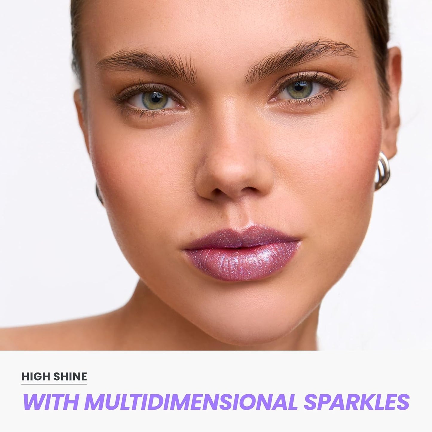 Wonderskin Lip Gloss - Hydrating High Shine Finish Lip Makeup | Blue Glitter